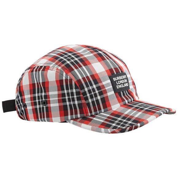 New Burberry Logo Tartan Baseball Cap Men - Picture 3 of 5